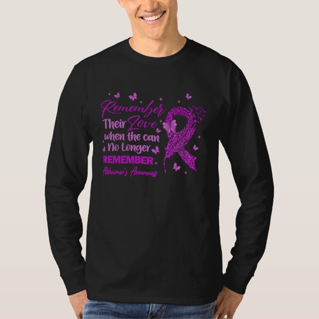 Camiseta Remember Their Love Alzheimer's Awareness For Men  (Anverso)
