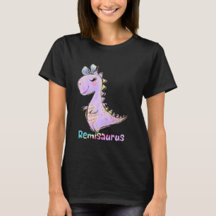 Camiseta Remi Name Shirt Chica Dinosaur Birthday Party Kids
