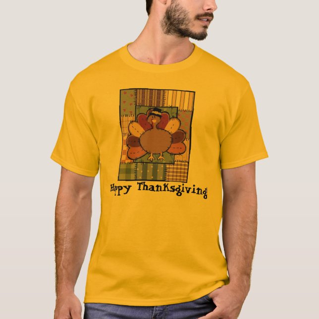 Camiseta Remiendo Turquía de la acción de gracias (Anverso)