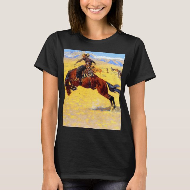 Camiseta Remington Old West Horse y Cowboy (Anverso)