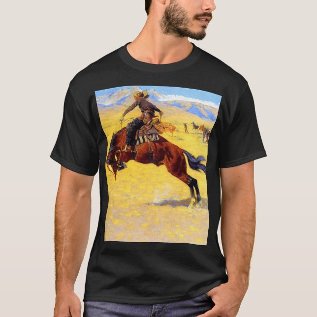 Camiseta Remington Old West Horse y Cowboy (Anverso)