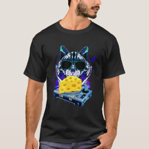 Camiseta Remix Space Cat DJ cheese Remix para galaxia de ga