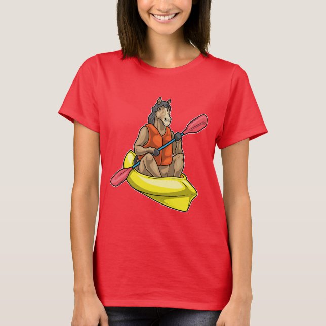 Camiseta Remo de kayak de caballo (Anverso)