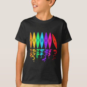 Camiseta Remo en kayak coloridos para viaje en kayak en bar