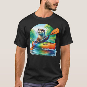 Camiseta Remo en kayak del río nutria remador en kayak cano