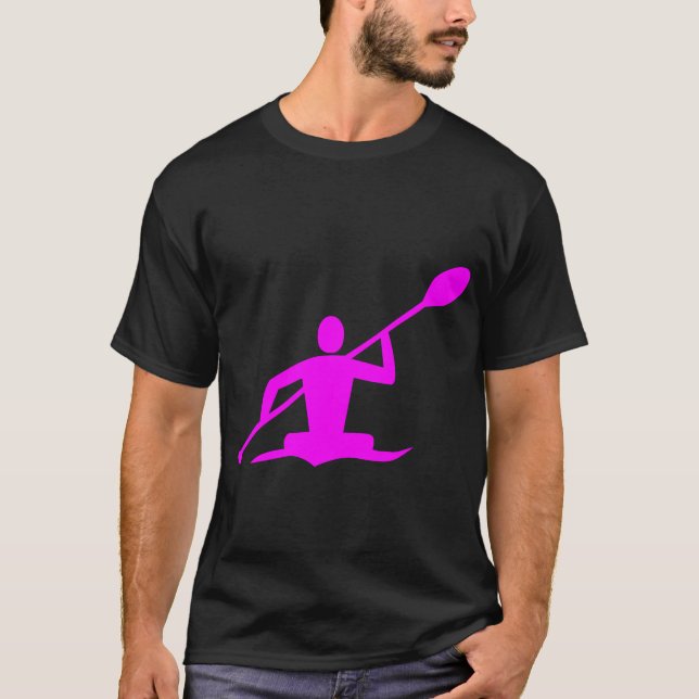 Camiseta Remo en kayak - Magenta (Anverso)