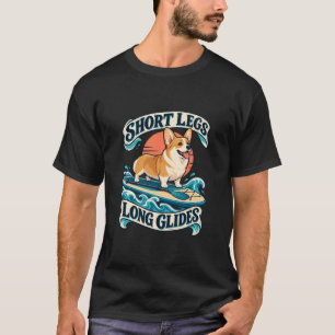 Camiseta Remo en tabla de Corgi Piernas Cortas Largos Desli