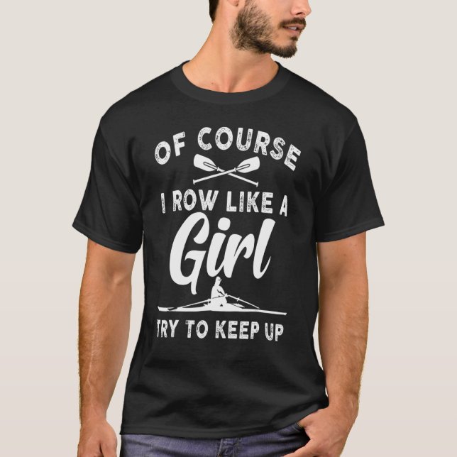 Camiseta Remo Gracioso Para Mujeres Chicas De La Tripulació (Anverso)