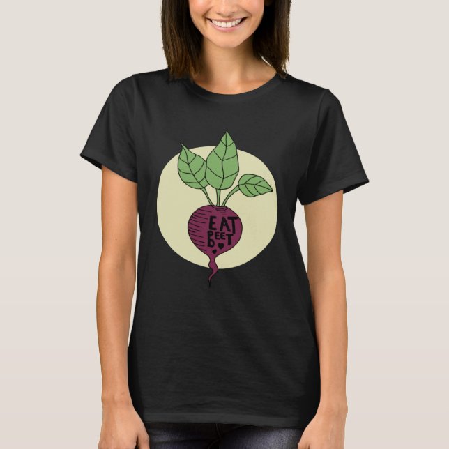 Camiseta Remolacha Verdura Vegana Dieta Basada En Plantas C (Anverso)