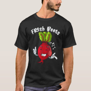 Camiseta Remolachas Frescas Veganas Vegetarianas Mercado de