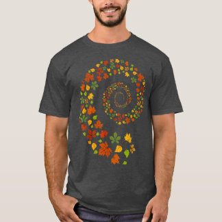 Camiseta Remolino de otoño deja el TSpiral de colores otoña