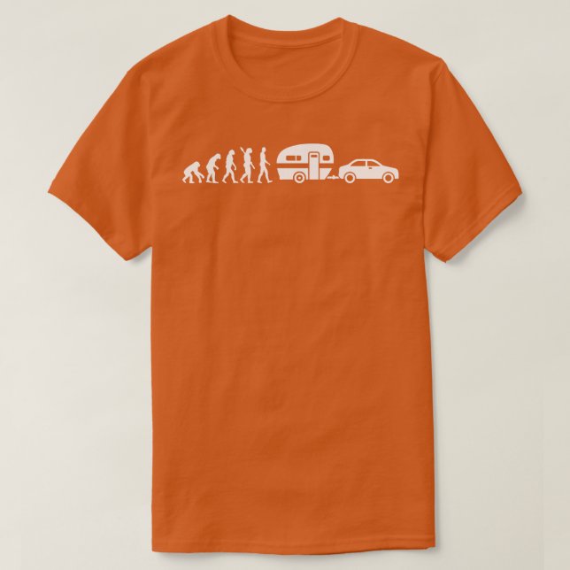 Camiseta Remolque de avan de evolución de camping (Diseño del anverso)
