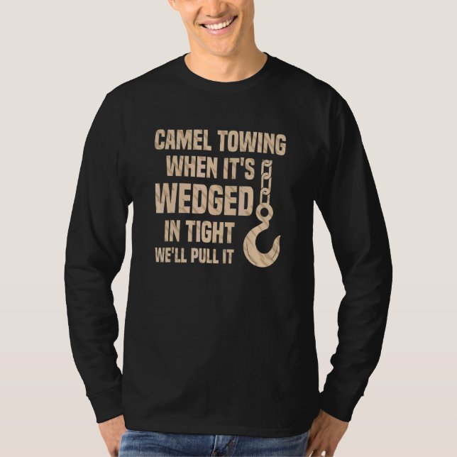 Camiseta Remolque de camello cuando está encajado en apreta (Anverso)