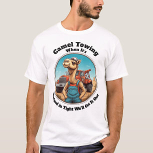 Camiseta Remolque de camello encajado en un aprieto
