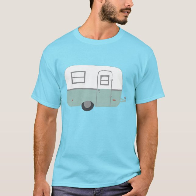 Camiseta Remolque de camper retro vintage - ¡personalizar! (Anverso)