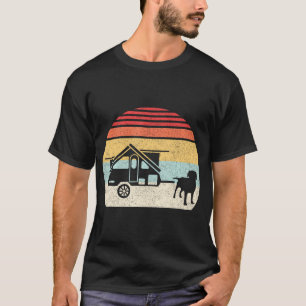 Camiseta Remolque de viaje retro vintage Dog Aliner A-frame