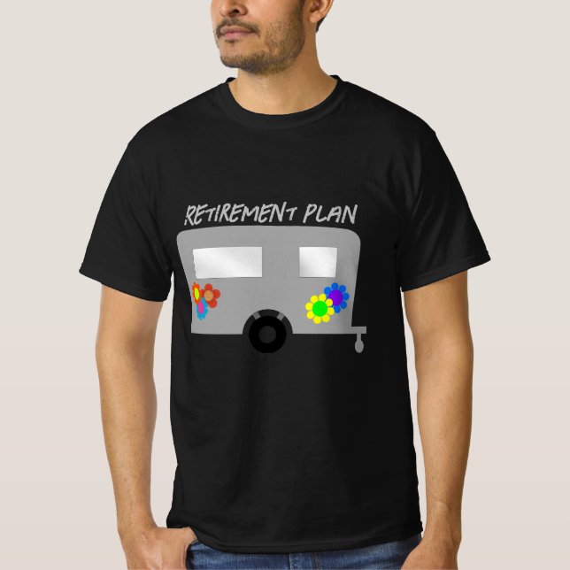Camiseta Remolque Hippie Plan de Jubilación (Anverso)