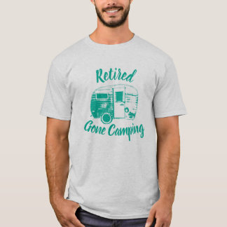 Camiseta Remolque que acampa retro que acampa ido jubilado