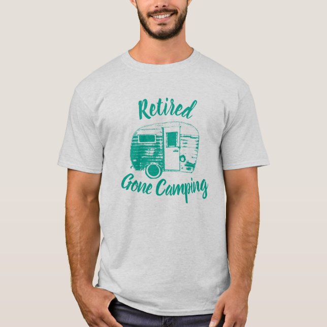 Camiseta Remolque que acampa retro que acampa ido jubilado (Anverso)