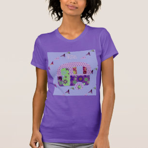 Camiseta remolque retro de Shabbychic, acampador, arado de