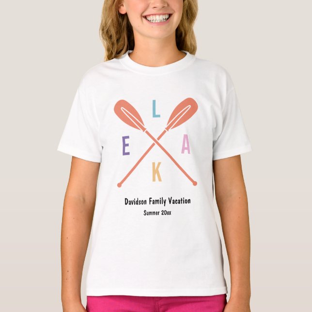Camiseta Remolques de lagos de verano en Pastel Mateo de Ni (Anverso)