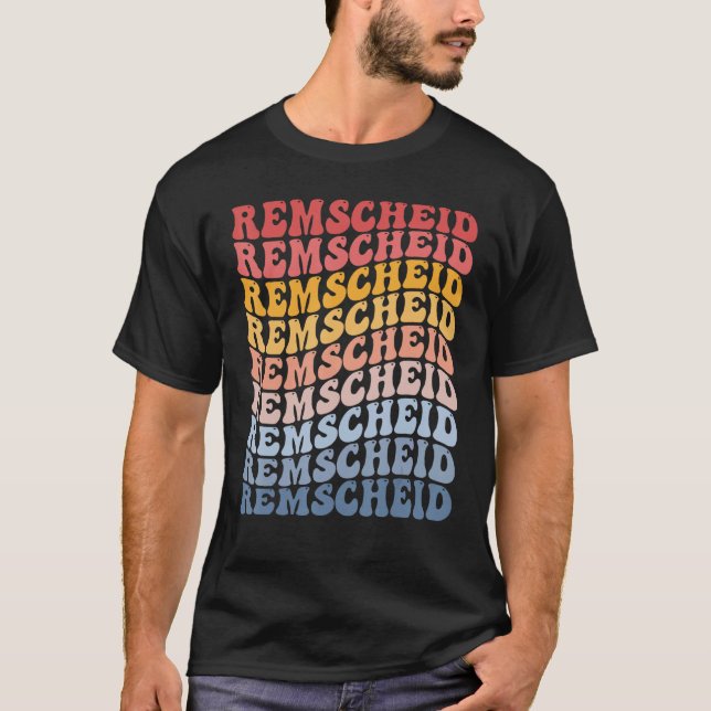 Camiseta Remscheid City Groovy Retro (Anverso)