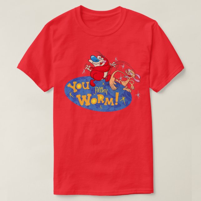 Camiseta Ren Stimpy You Filthy Worm (Diseño del anverso)
