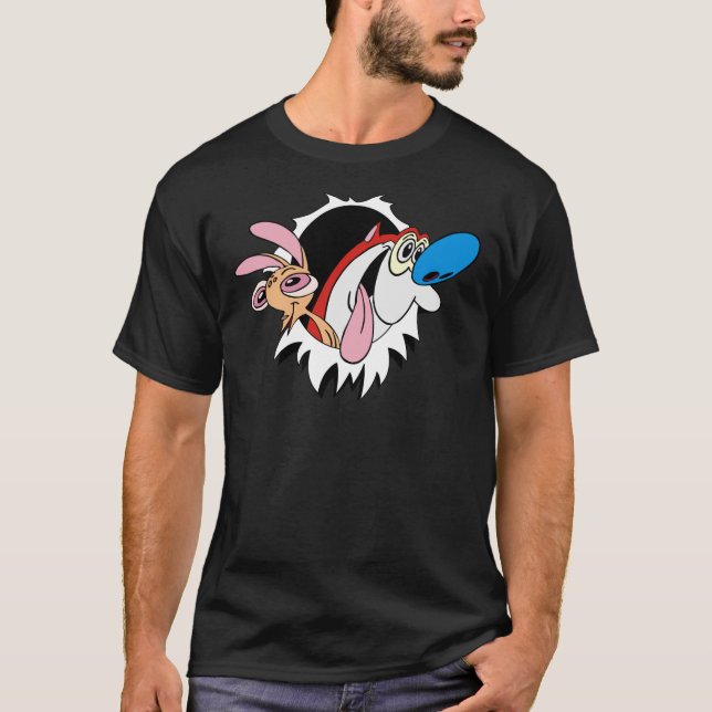 Camiseta Ren y Stimpy Pegatina (Anverso)