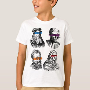 Camiseta Renacimiento Artista Ninja Michelangelo Leonardo D