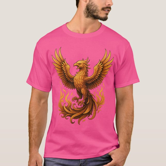 Camiseta Renacimiento de Phoenix - Sube en oro (Anverso)