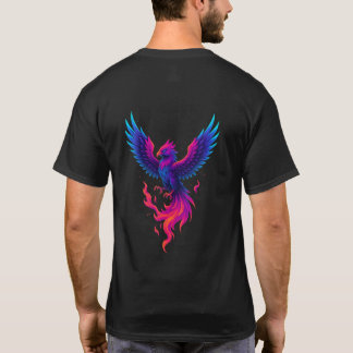 Camiseta Renacimiento del Fénix de Neón – Vibrante Ave de F