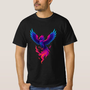 Camiseta Renacimiento del Fénix Neon - Ave de Fuego Mítica