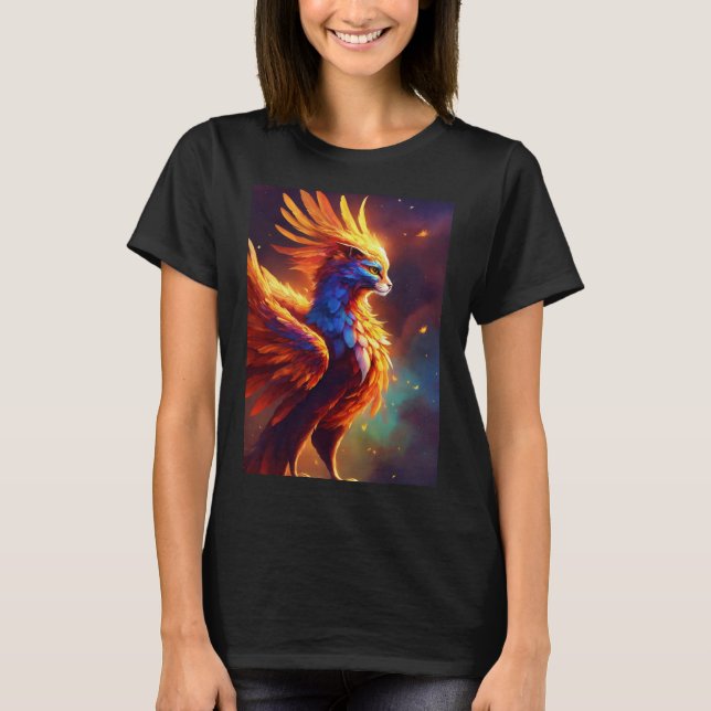 Camiseta "Renacimiento estelar: Fénix Cósmico Tee" (Anverso)