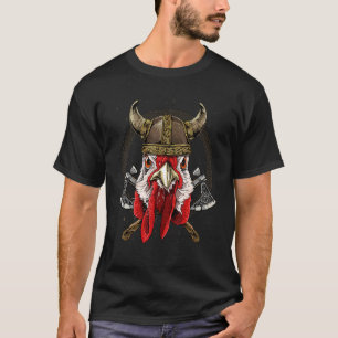 Camiseta Renacimiento Pollo Vikingo Pagano Nórdico Medieval