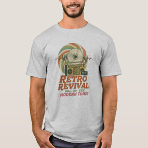 Camiseta Renacimiento Retro Vibrante Estética Moderna 80s 9