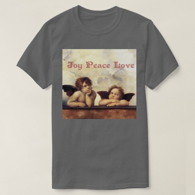 Camiseta RENAISSANCE ANGELS Winged Cherubs Joy Peace Love (Diseño del anverso)