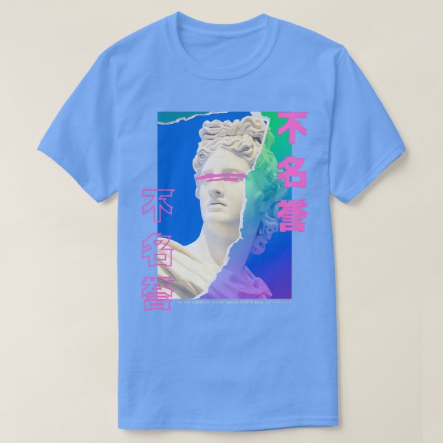 Camiseta Renaissance Bust Vaporwave Aesthetic (Diseño del anverso)