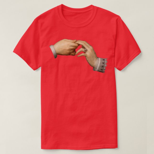 Camiseta Renaissance hands of a couple (Diseño del anverso)