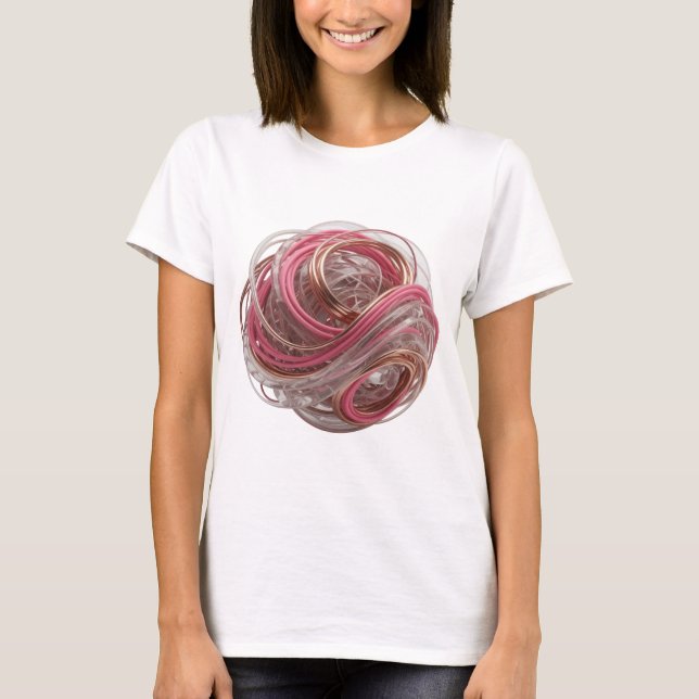 CAMISETA RENDERIZADO 3D ABSTRACTO DE UNA FORMA COMPLEJA CON (Anverso)