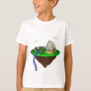 Camiseta renderizado 3d de polígono bajo poly