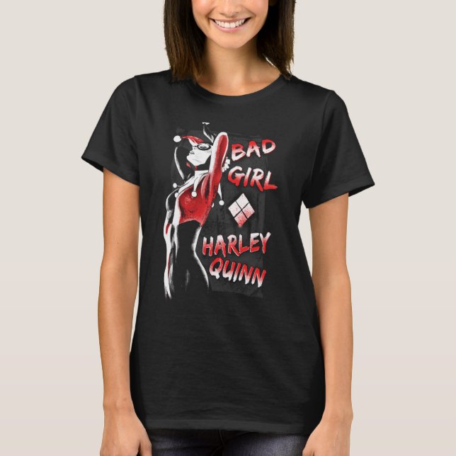Camiseta Rendimiento de chica mala antihéroe de cómic (Anverso)