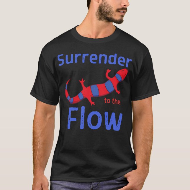 Camiseta Rendirse Al Pescado De Los Lizards De Flujo (Anverso)