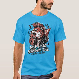 Camiseta Renegado Espíritu Salvaje Zorro Punk Estilo Callej