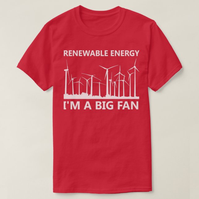 Camiseta Renewable Energy Iampx27m A Big Fan Wind Turbine V (Diseño del anverso)