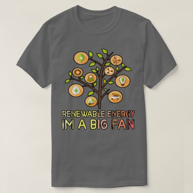 Camiseta Renewable Energy Im A Big Fan im a electricity nat (Diseño del anverso)