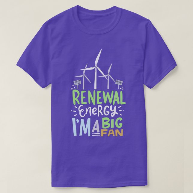 Camiseta Renewable Energy Ix27m A Big Fan Funny Pun (Diseño del anverso)
