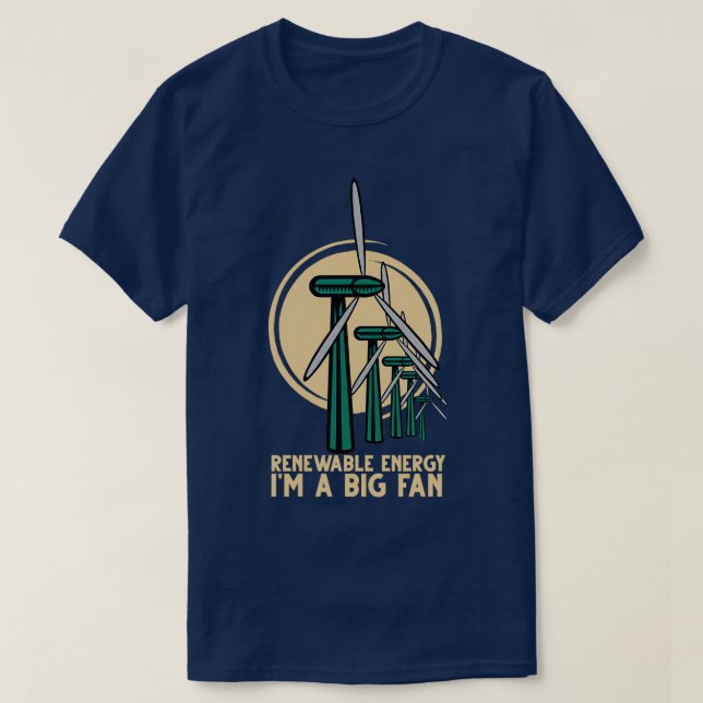 Camiseta Renewable Energy Ix27m A Big Fan Wind Turbine Vint (Diseño del anverso)