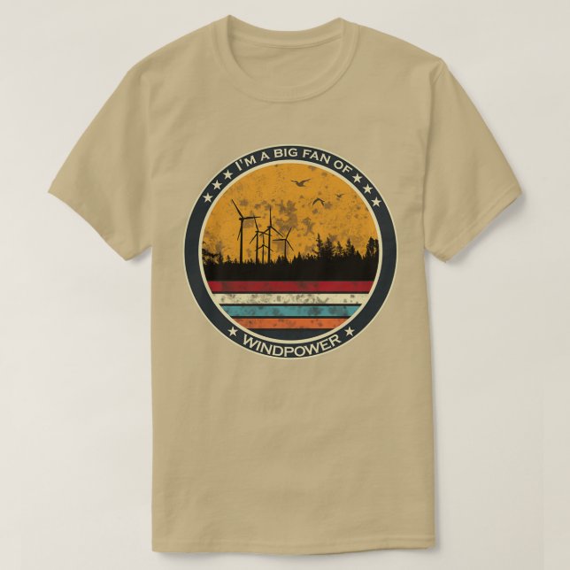 Camiseta renewable energy wind farm in the forest at sunset (Diseño del anverso)
