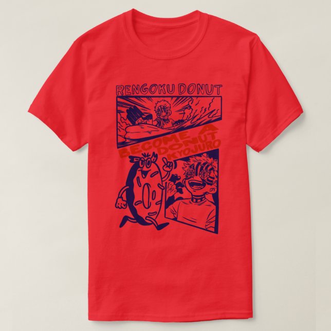 Camiseta rengoku donut se convierte en un donut kyojuro (Diseño del anverso)