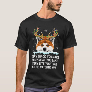 Camiseta Reno Akita Cada Snack Que Haces Nieve Ligera